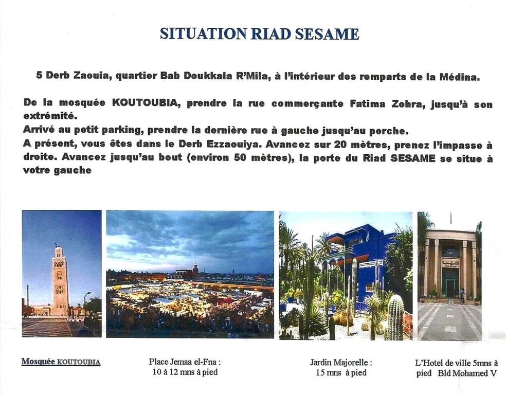 Riad Sesame Marrakesh Exterior foto